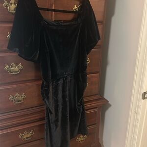 LOFT Black Women’s Dress with Square Neckline